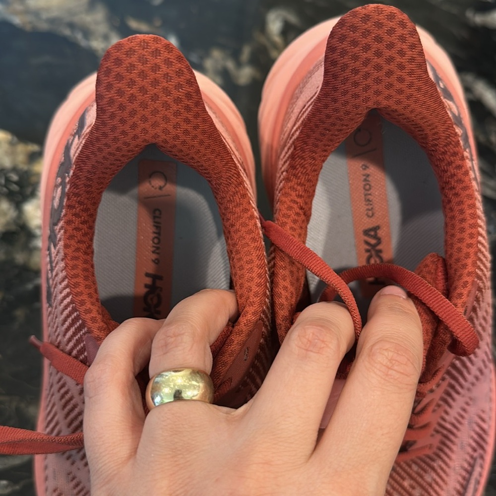 Hoka Women's Athletic Shoes in Coral and Pink - Picture 5 of 9